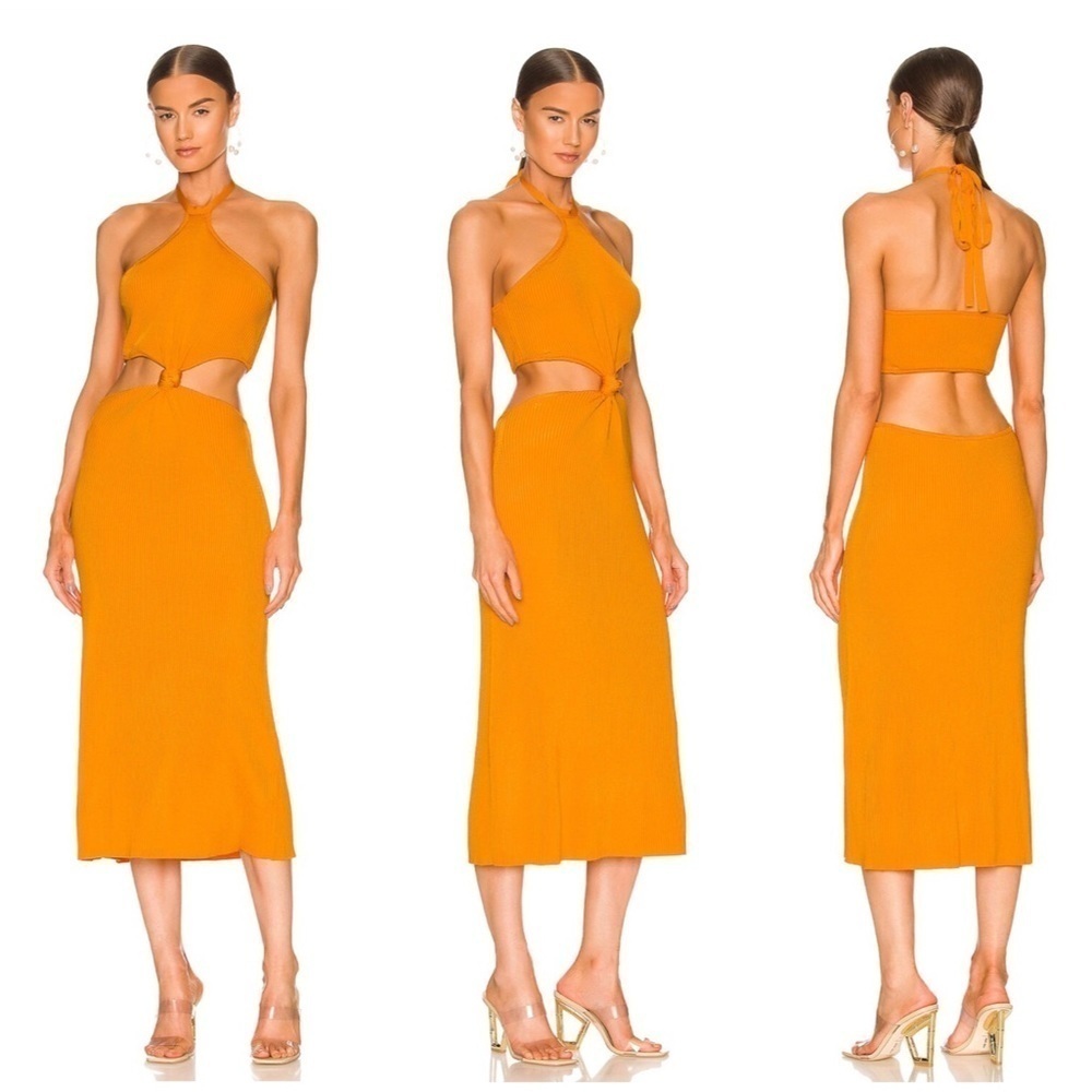 Cult Gaia Cameron Dress in Apricot Size L